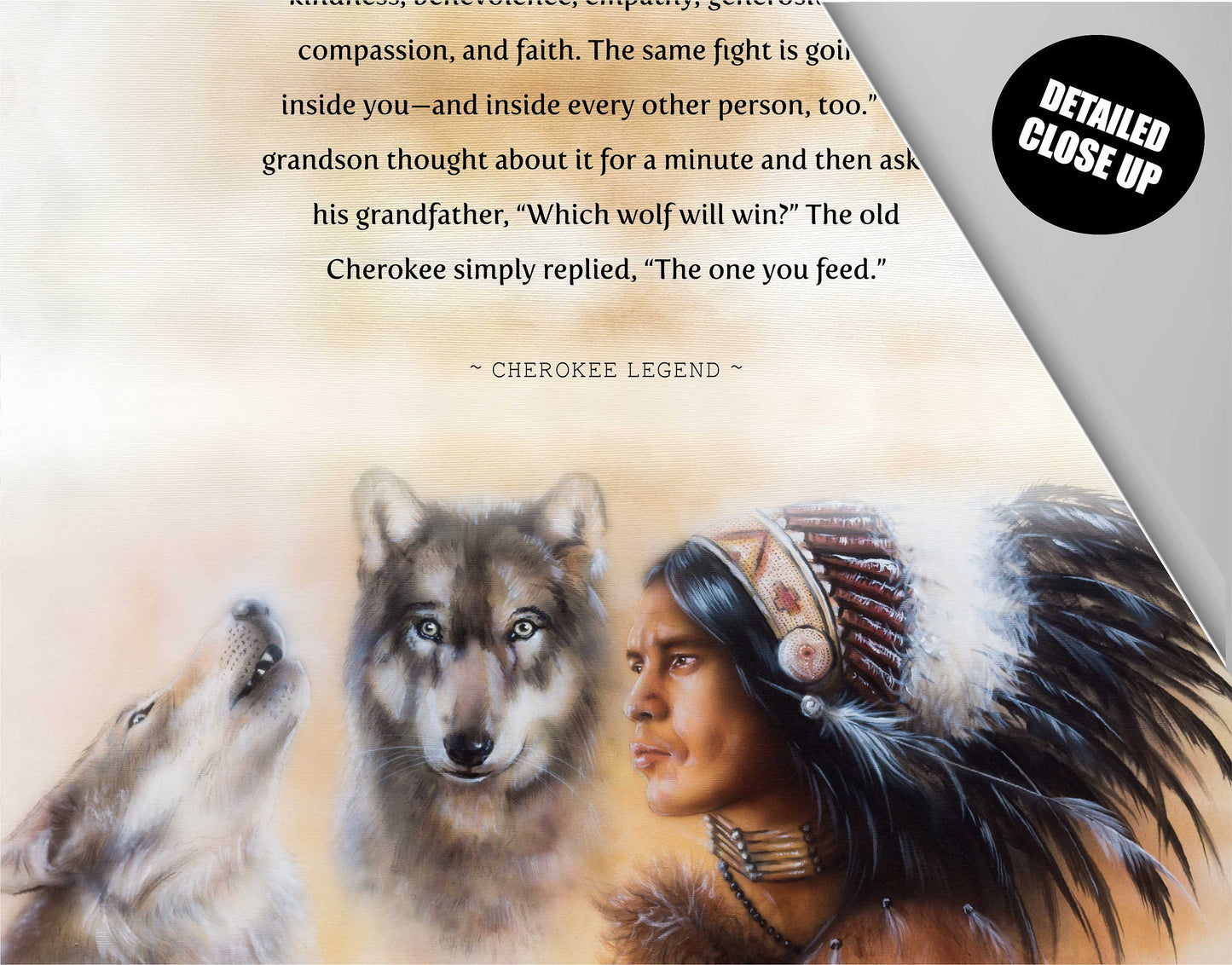 Two Wolves, Native American, Wall Hanging, inspirational quotes, wall art, prints, two wolves, tapestry, yoga decor, Cherokee Legend