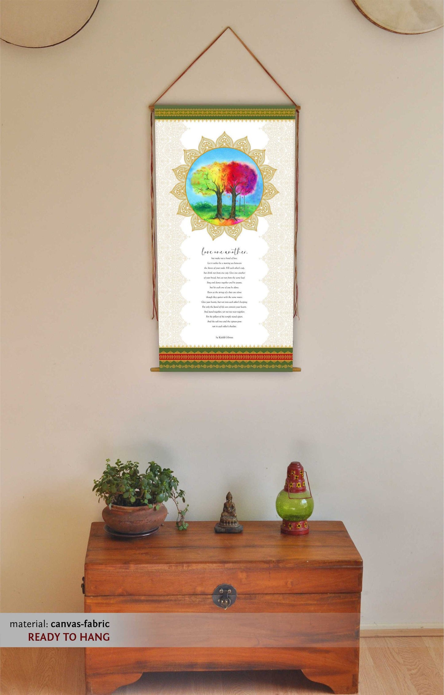 Kahlil Gibra on marriage, Wall Hanfging, Love one another, Kahlil Gibran, Ready to Hang , Kahlil Gibran the prophet, Prints, Tapestry