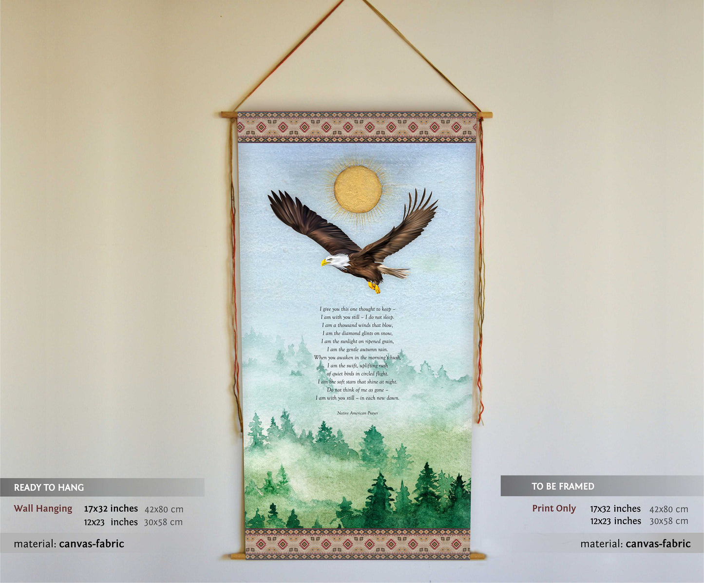 Native American Prayer Quote Print, I Give You This One Thought, Inspirational Gift Wall Art Print, Native Americans Wall Art, Wall Hanging