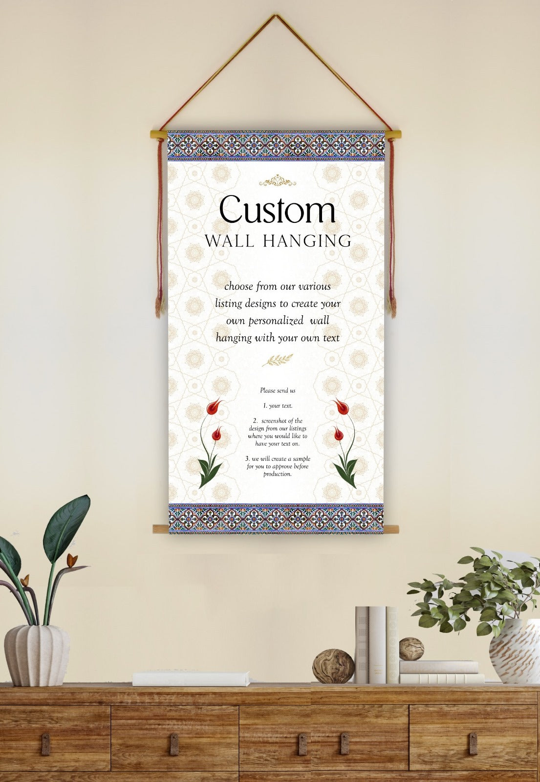 Custom Hanging Signs, custom Wall Hanging, custom scroll, Custom Signs, Custom Prints, custom canvas, Customized Wall Hanging Ready to Hang