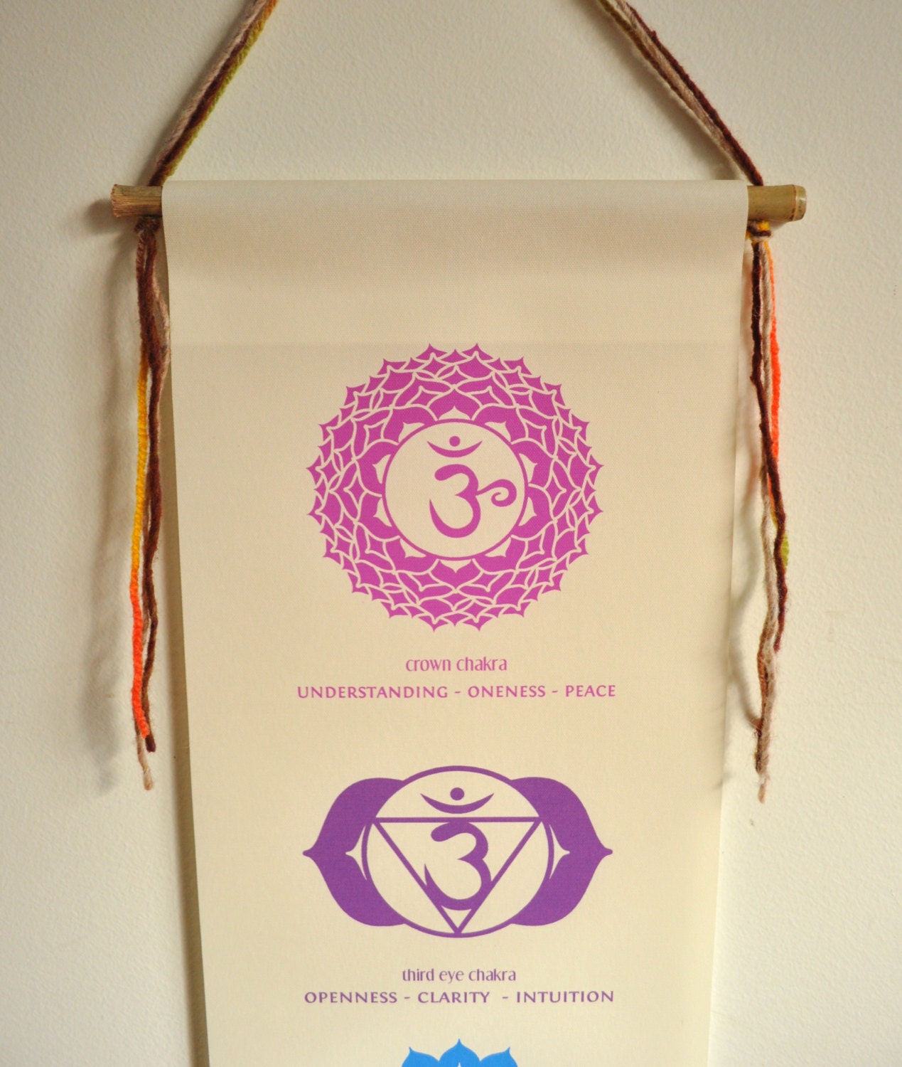 Chakra Banner Mini Size - Chakra Wall Hanging - Chakra Wall Art - Handmade - Chakra Wall Hanging - Yoga gift - Yoga Decor - Chakra Tapestry