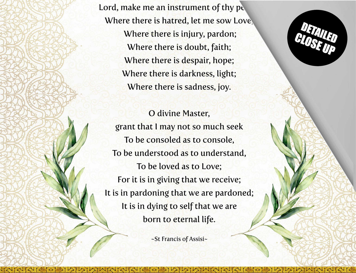 St Francis of Assisi prayer, Peace Prayer of St Francis of Assisi, Inspirational Print, Lord Make Me An Instrument of Your Peace  Tapestry