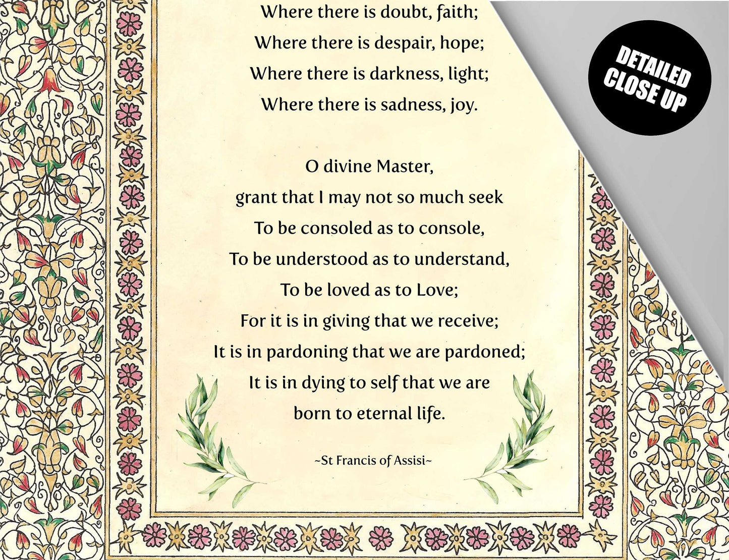 St Francis Prayer, St Francis of Assisi prayer, Lord Make Me An Instrument of Your Peace, Peace Prayer of St Francis of Assisi, Tapestry