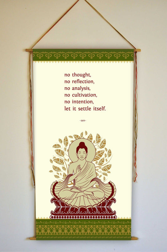 Buddha Wall Art - Trust - Let go - Relax - Surrender to life - Wall Hanging - Meditation Altar - Zen Quote -  Buddha Print - Tapestry