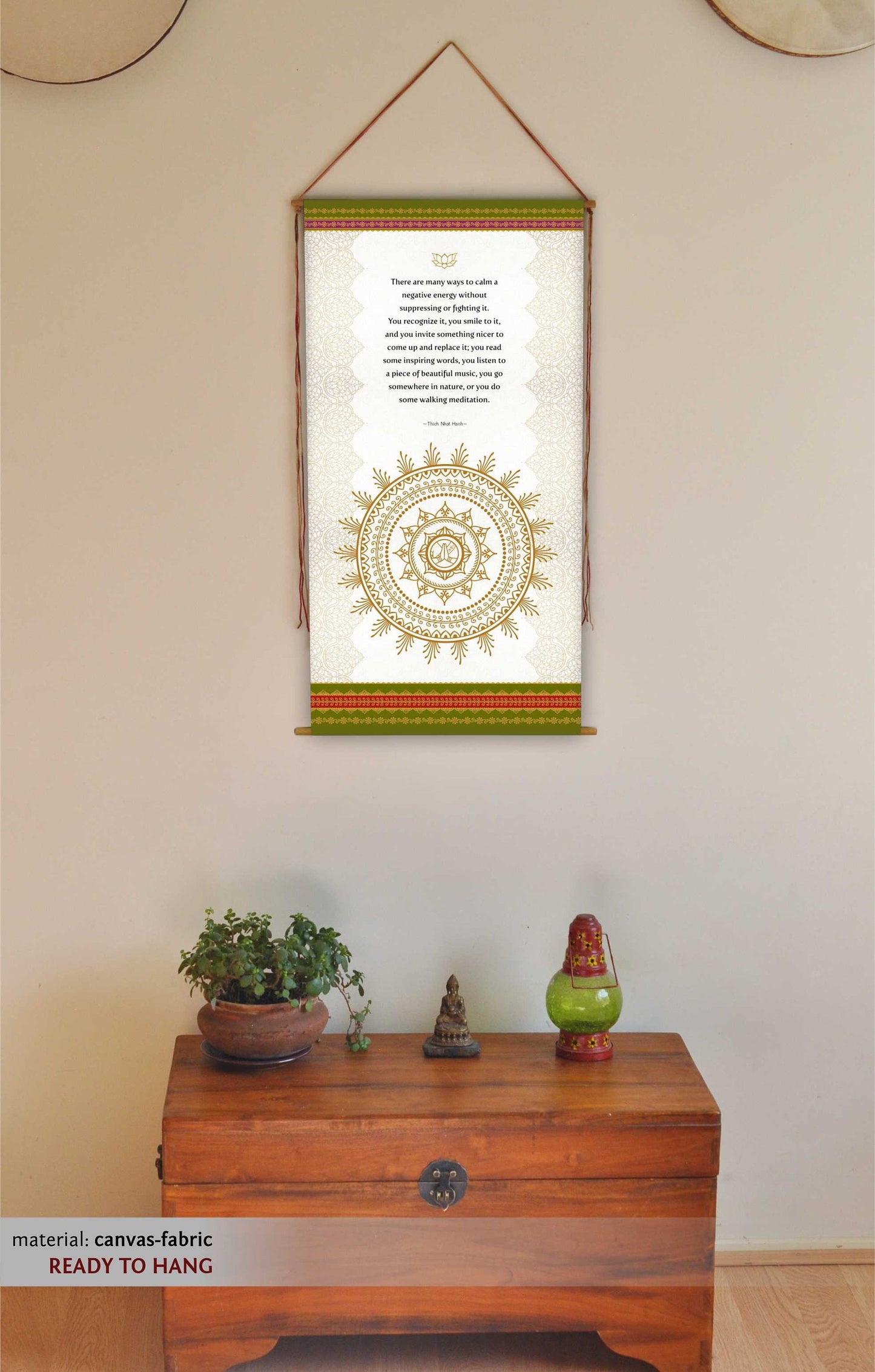 Thich Nhat Hanh, Wall Hanging, Inspirational Quote, Wall Art, Yoga Studio Decor, Thich Nhat Hanh Quote, Prints, Buddhist Wall Art, Tapestry