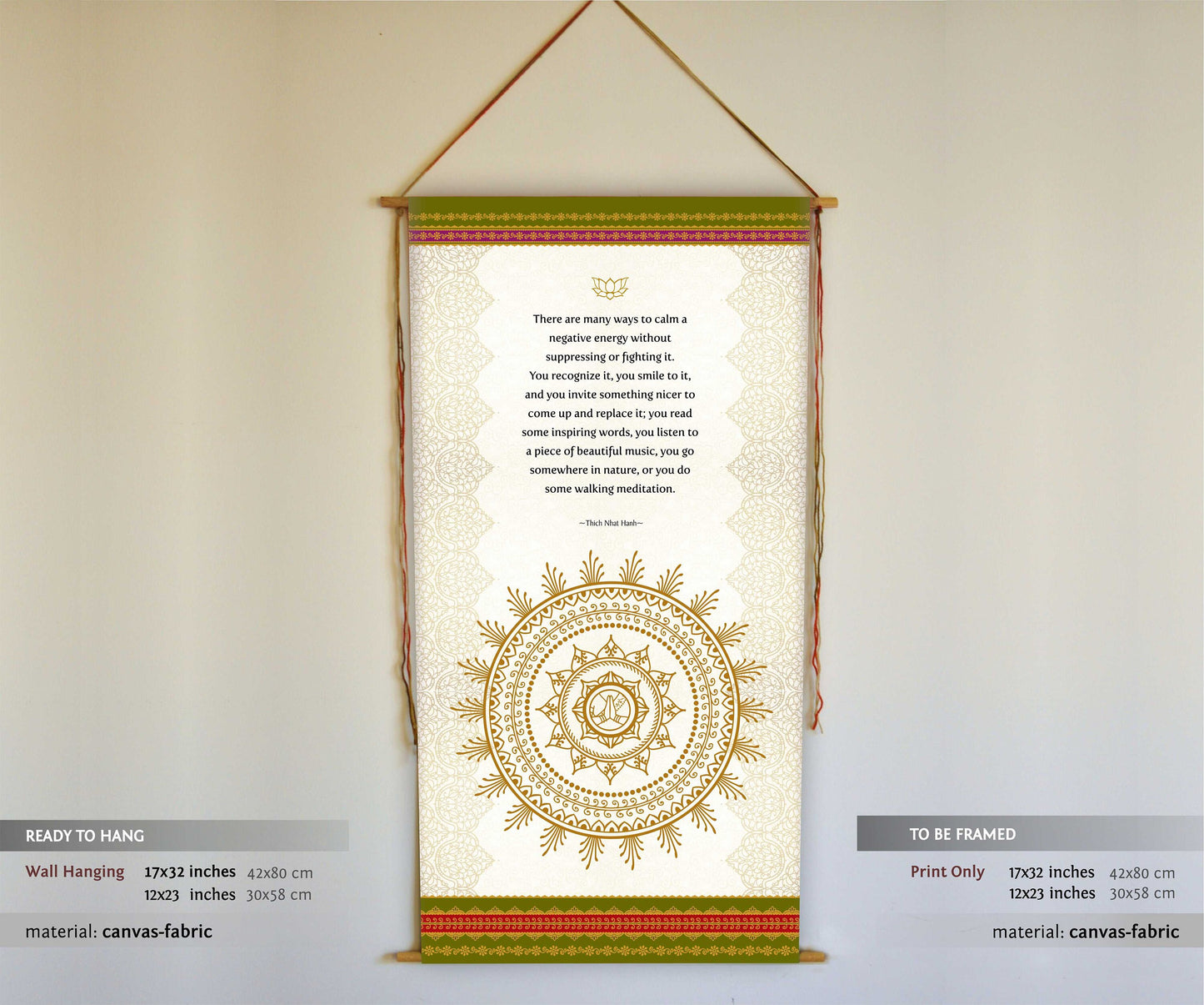 Thich Nhat Hanh, Wall Hanging, Inspirational Quote, Wall Art, Yoga Studio Decor, Thich Nhat Hanh Quote, Prints, Buddhist Wall Art, Tapestry