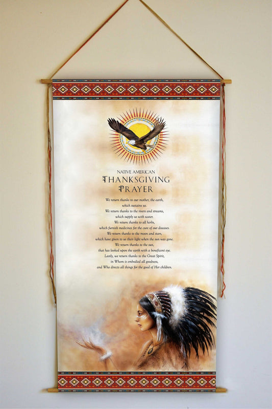 Native Americans Wall Art, Wall Hanging, Thanksgiving Prayer, Eagle Painting, Native Americans Decor, Native Americans Art, Prayer, Tapestry