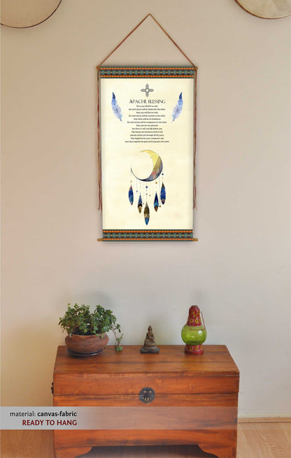 Apache Blessing, Wedding Gift, Native American, Now you will feel no rain, Wall Art, Native American Decor, Tapestry, Prints, Wall Hanging