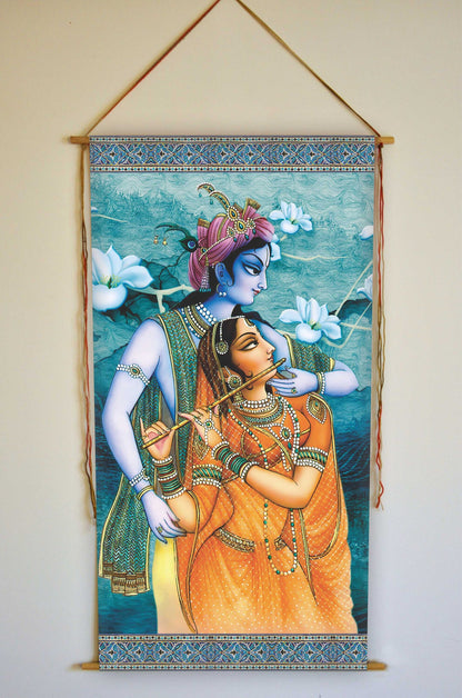 radha krishna painting, radha krishna wall Art, Krishna and Radha, Indian Art, radha krishna print, radha krishna wall decor, tapestry