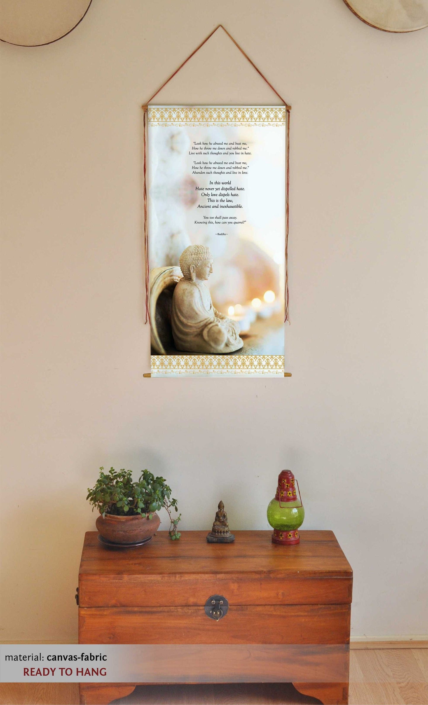 Buddha Wall Art, Wall Hanging, Meditation Altar, Buddha prints, Buddha Quotes, Yoga Studio Decor, Meditation Gifts, Buddha Canvas, Tapestry