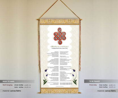 Heart Sutra, Thich Nhat Hanh, Wall Hanging, Meditation Altar, Heart Sutra English, Meditation Gifts, Buddhist Altar, Buddhist Wall Art