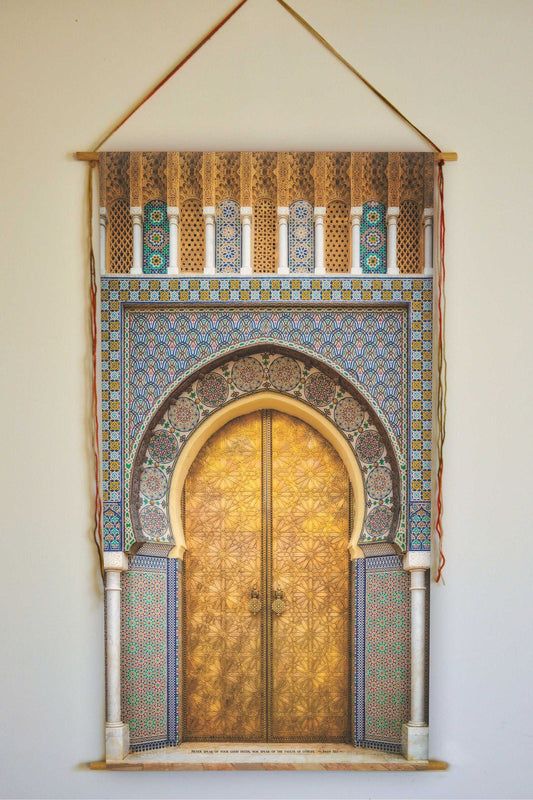 Imam Ali Wall Art, Wall Hanging, Canvas Wall Art, Imam Ali Decor, Moroccan Door Print, Islamic Wall Art, Islamic Decor, Tapestry