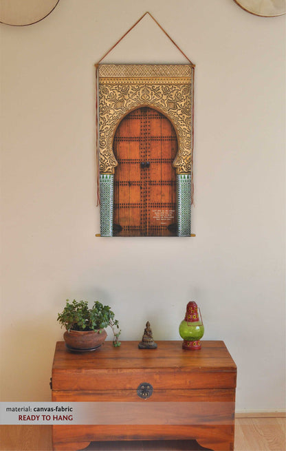 Hafez, Wall Hanging, Canvas Wall Art, Door Poster, Door Art, Moroccan Door Print, Moroccan Door Wall Art, Islamic Art, Hafiz, Tapestry