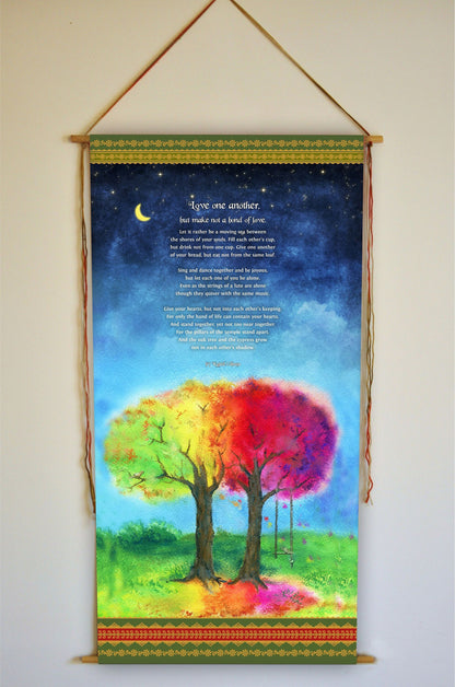 On marriage by kahlil gibran, wall hanging, prints, canvas, Wall art, kahlil gibran, Kahlil Gibran the prophet, ready to hang, tapestry