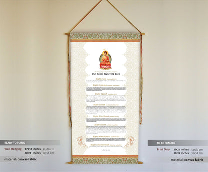 The Noble Eightfold Path by Thich Nhat Hanh, Wall Hanging, Tapestry