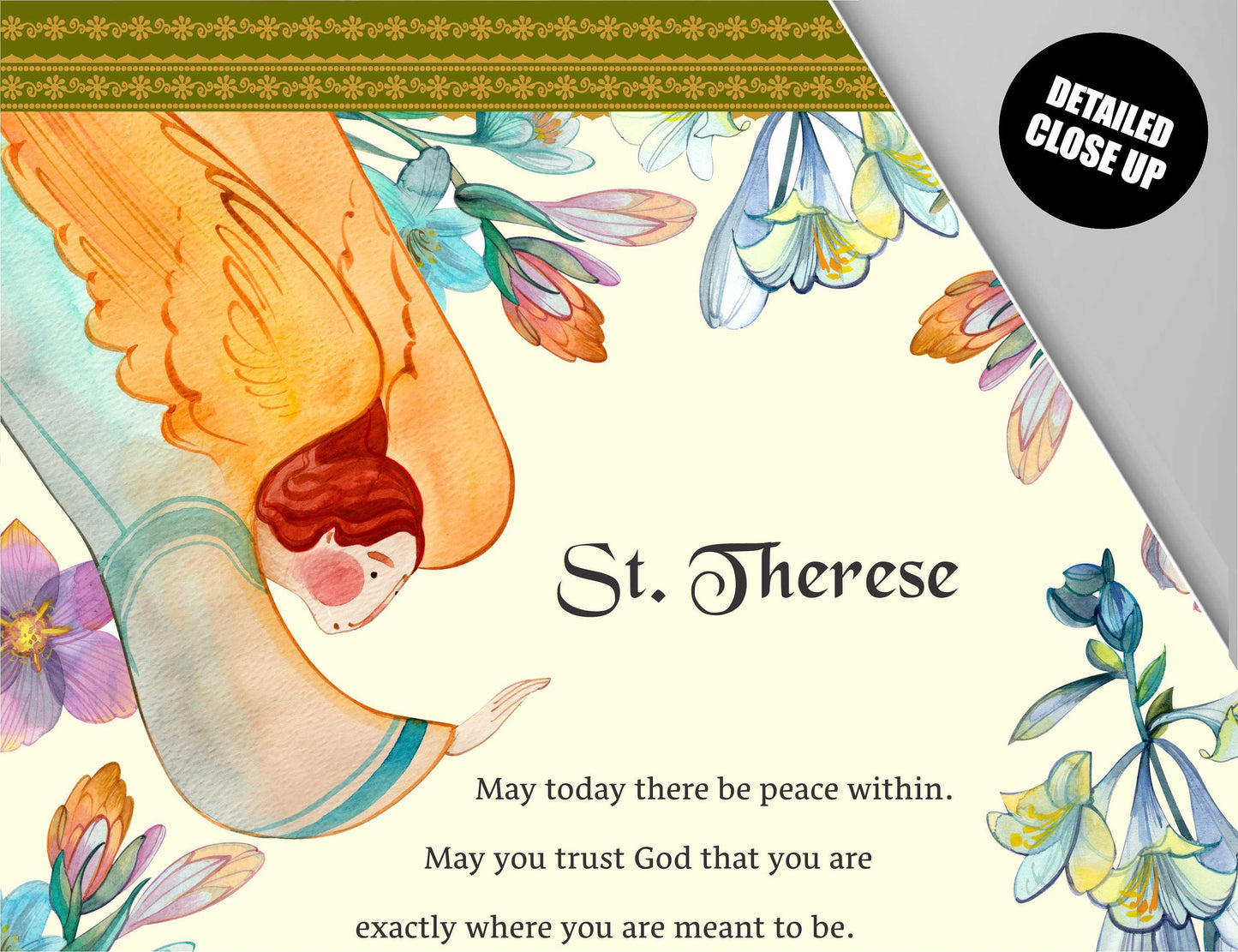 Prayer of St Therese, Wall Hanging, Prayer of St Therese of Lisieux, Prayer for peace, St Therese christian nursery wall art, Tapestry