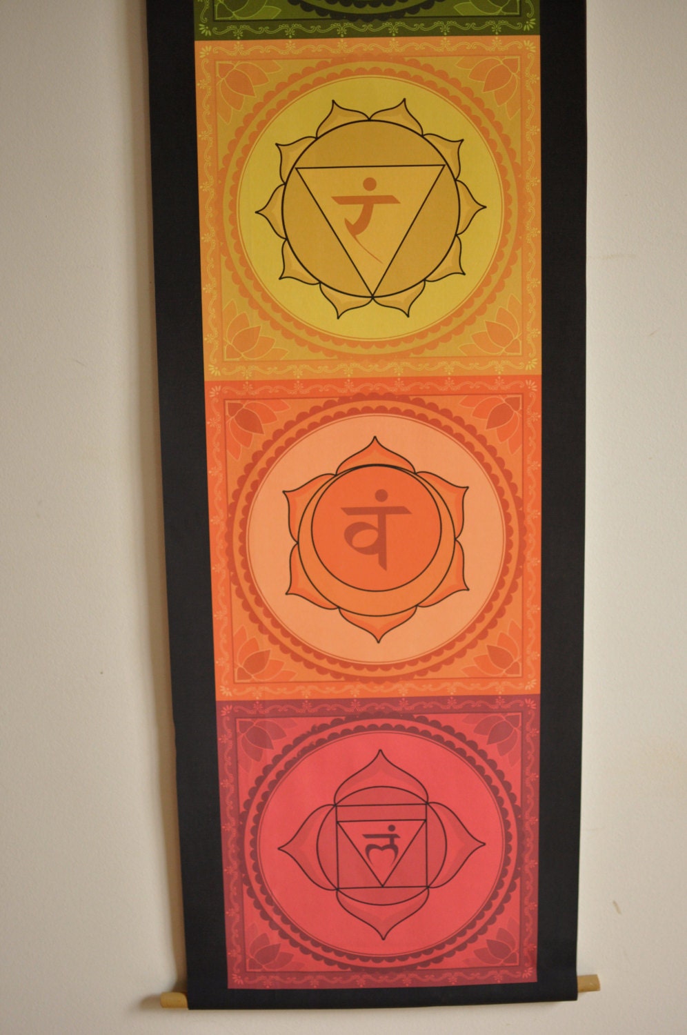 Chakra Wall Hanging - Chakra Banner - Handmade - Chakra flags - Chakra Wall Art - Yoga gift - Yoga Decor - Chakra Prints - Chakra Tapestry