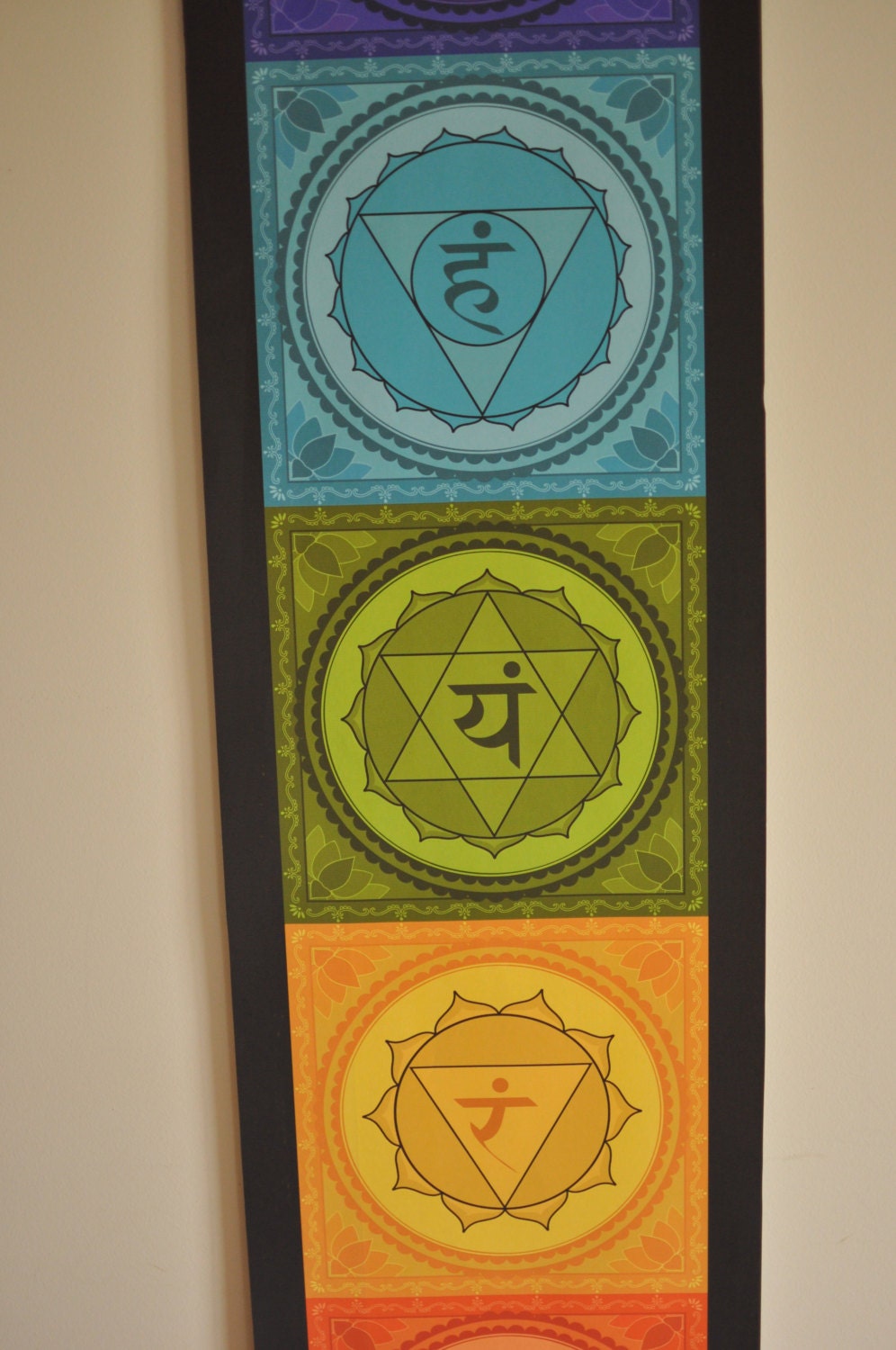 Chakra Wall Hanging - Chakra Banner - Handmade - Chakra flags - Chakra Wall Art - Yoga gift - Yoga Decor - Chakra Prints - Chakra Tapestry